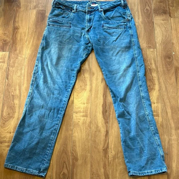PARASUCO💫Men’s Blue Vintage Straight Leg Front Pocket Jeans - Picture 4 of 12